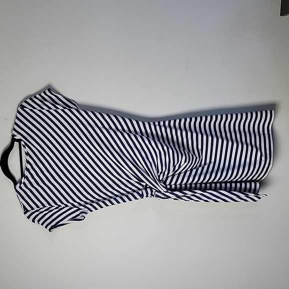 J. McLaughlin Elora Dress Navy Blue Stripes - Picture 4 of 4